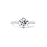 14k White Gold 1.11 ctw Solitaire Diamond Engagement Ring