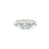 14k White Gold 0.86 ctw Free Form Diamond Engagement Ring
