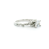 14k White Gold 0.86 ctw Free Form Diamond Engagement Ring
