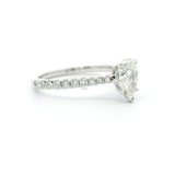 14k White Gold 1.34 ctw Solitaire Diamond Engagement Ring