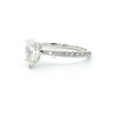 14k White Gold 1.34 ctw Solitaire Diamond Engagement Ring