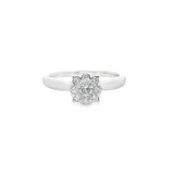 14k White Gold 0.33 ctw Multi-Stone Diamond Engagement Ring