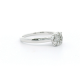 14k White Gold 0.33 ctw Multi-Stone Diamond Engagement Ring