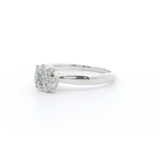14k White Gold 0.33 ctw Multi-Stone Diamond Engagement Ring