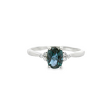14k White Gold 1.09 ctw Lab Alexandrite Solitaire Women's Ring