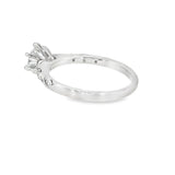 14k White Gold 0.79 ctw Curved Diamond Engagement Ring
