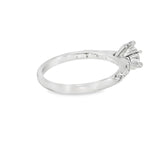 14k White Gold 0.79 ctw Curved Diamond Engagement Ring