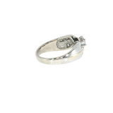 14k Two-tone 0.75 ctw Curved Diamond Engagement Ring