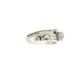 14k Two-tone 0.75 ctw Curved Diamond Engagement Ring