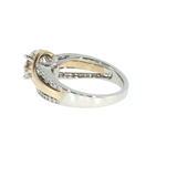 14k Two-tone 1.95 ctw Free Form Diamond Engagement Ring