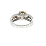 14k Two-tone 1.95 ctw Free Form Diamond Engagement Ring