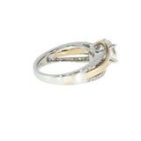 14k Two-tone 1.95 ctw Free Form Diamond Engagement Ring