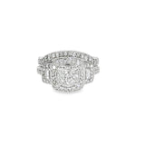 14k White Gold 0.95 ctw Multi-Stone Diamond Engagement Ring