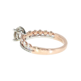 14k Rose Gold 1.58 ctw Modern Diamond Engagement Ring