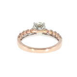 14k Rose Gold 1.58 ctw Modern Diamond Engagement Ring