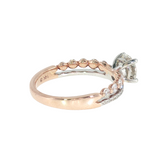 14k Rose Gold 1.58 ctw Modern Diamond Engagement Ring
