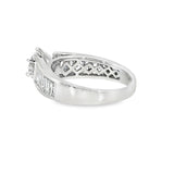 14k White Gold 2.42 ctw Cathedral Diamond Engagement Ring