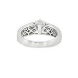 14k White Gold 2.42 ctw Cathedral Diamond Engagement Ring