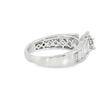14k White Gold 2.42 ctw Cathedral Diamond Engagement Ring