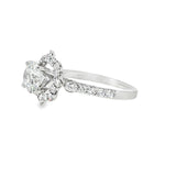 14k White Gold 1.85 ctw Vintage Inspired Diamond Engagement Ring
