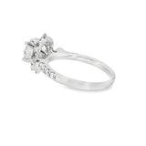 14k White Gold 1.85 ctw Vintage Inspired Diamond Engagement Ring