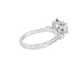 14k White Gold 1.85 ctw Vintage Inspired Diamond Engagement Ring