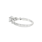 14k White Gold 0.91 ctw Vintage Inspired Diamond Engagement Ring