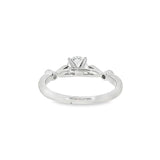 14k White Gold 0.91 ctw Vintage Inspired Diamond Engagement Ring