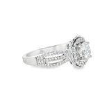 14k White Gold 1.25 ctw Nature Inspired Diamond Engagement Ring