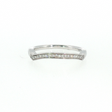 14k White Gold 0.10 ctw Band Women's Diamond Wedding Band
