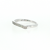14k White Gold 0.10 ctw Band Women's Diamond Wedding Band