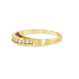 14k Yellow Gold 0.20 ctw Cathedral Women's Diamond Wedding Band