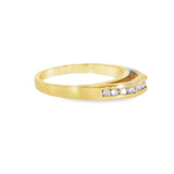 14k Yellow Gold 0.20 ctw Cathedral Women's Diamond Wedding Band