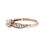 14k Rose Gold 0.62 ctw Vintage Inspired Diamond Engagement Ring