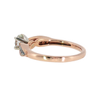 14k Rose Gold 0.62 ctw Vintage Inspired Diamond Engagement Ring