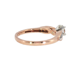 14k Rose Gold 0.62 ctw Vintage Inspired Diamond Engagement Ring