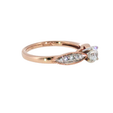 14k Rose Gold 0.62 ctw Vintage Inspired Diamond Engagement Ring