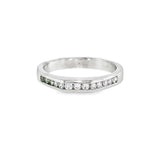 14k White Gold 0.25 ctw Cathedral Flat Top Women's Diamond Wedding Band