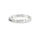 14k White Gold 0.25 ctw Cathedral Flat Top Women's Diamond Wedding Band