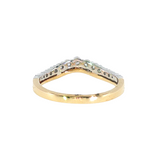 14k Two-tone 0.3 ctw Curved Women's Diamond Wedding Band