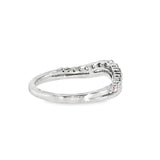 14k White Gold 0.30 ctw Curved Women's Diamond Wedding Band