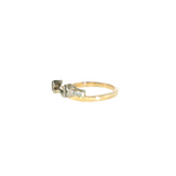 14k Two-tone Geometric Women's Diamond Wedding Wrap