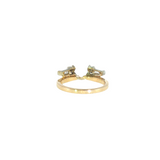 14k Two-tone Geometric Women's Diamond Wedding Wrap
