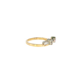 14k Two-tone Geometric Women's Diamond Wedding Wrap