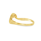 14k Yellow Gold 0.06 ctw Women's Diamond Wedding Wrap
