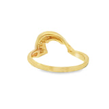 14k Yellow Gold 0.06 ctw Women's Diamond Wedding Wrap