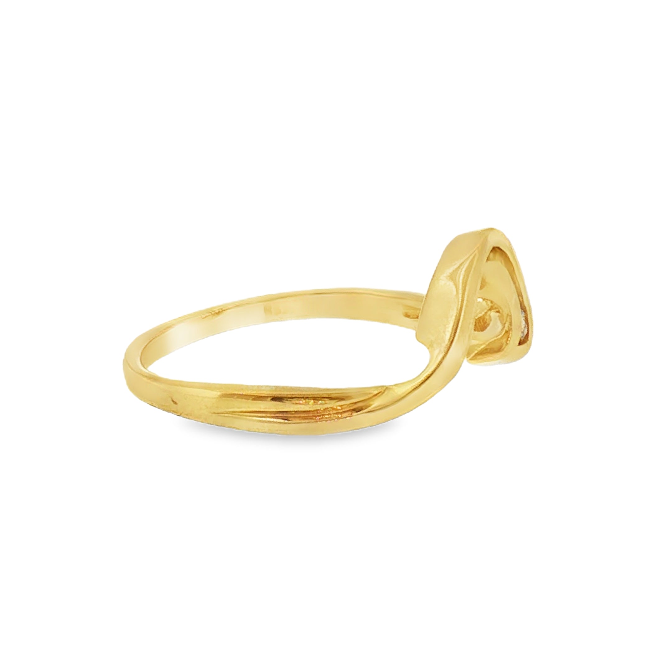 14k Yellow Gold 0.06 ctw Women's Diamond Wedding Wrap