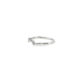 14k White Gold 0.07 ctw Women's Diamond Wrap