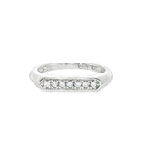 10k White Gold 0.125 ctw Geometric Women's Diamond Ring