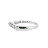 10k White Gold 0.125 ctw Geometric Women's Diamond Ring